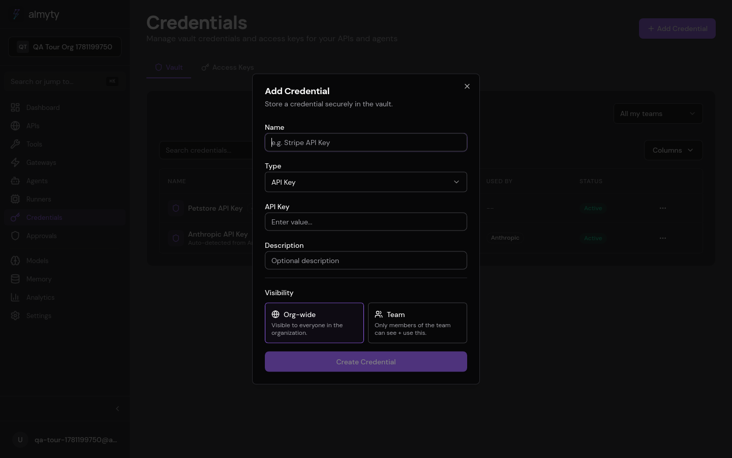 Add credential