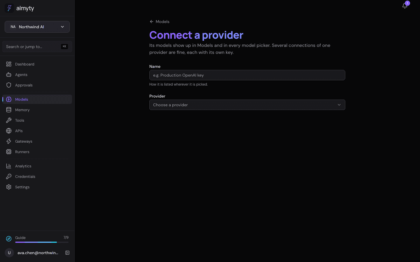 Connecting a model provider