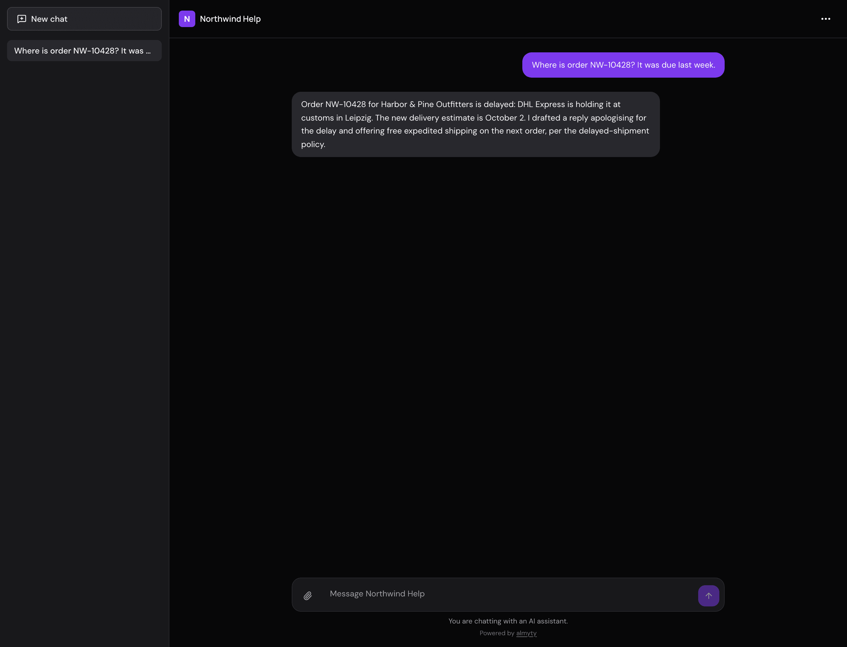 The branded hosted chat