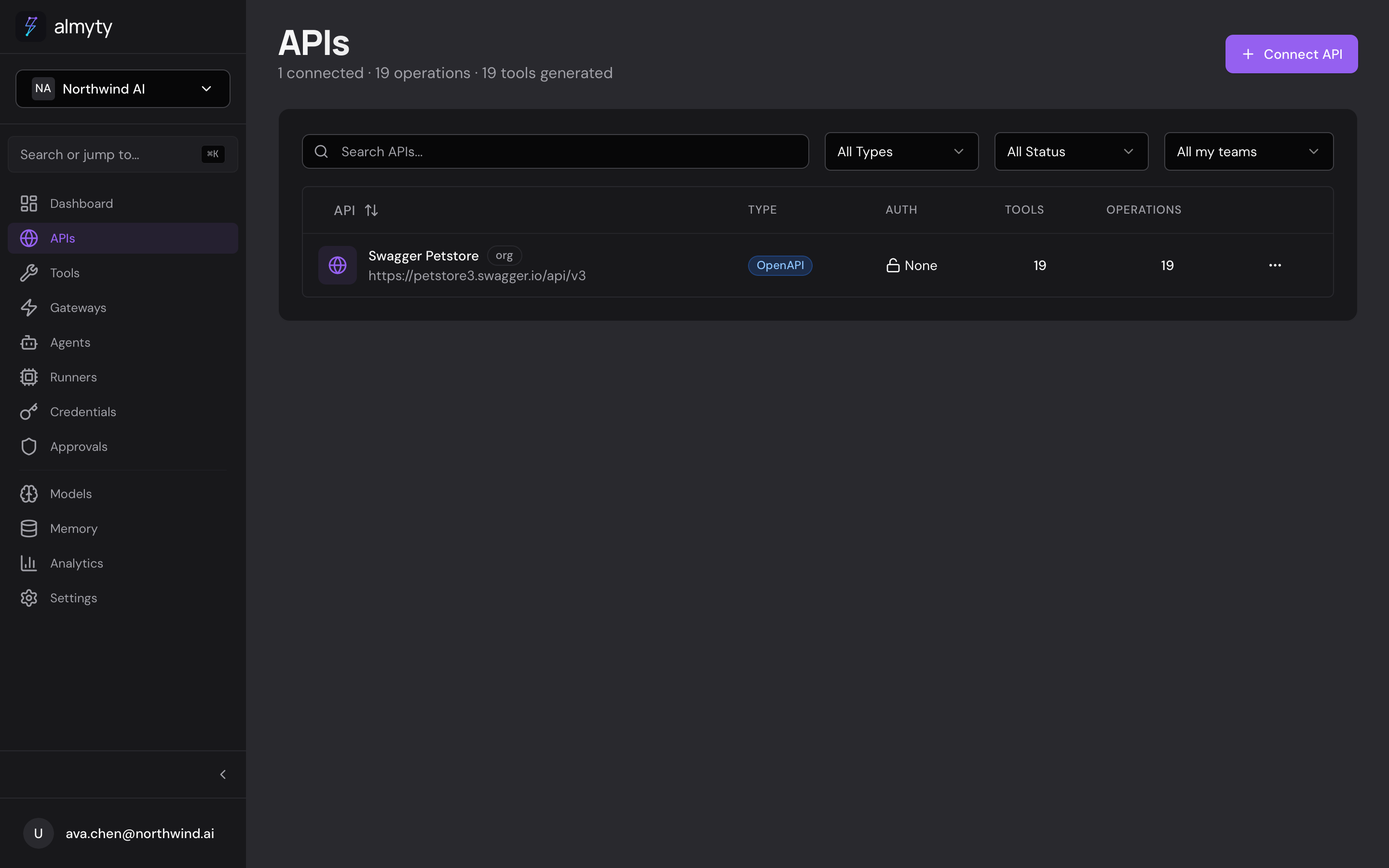 Tools generated from the schema