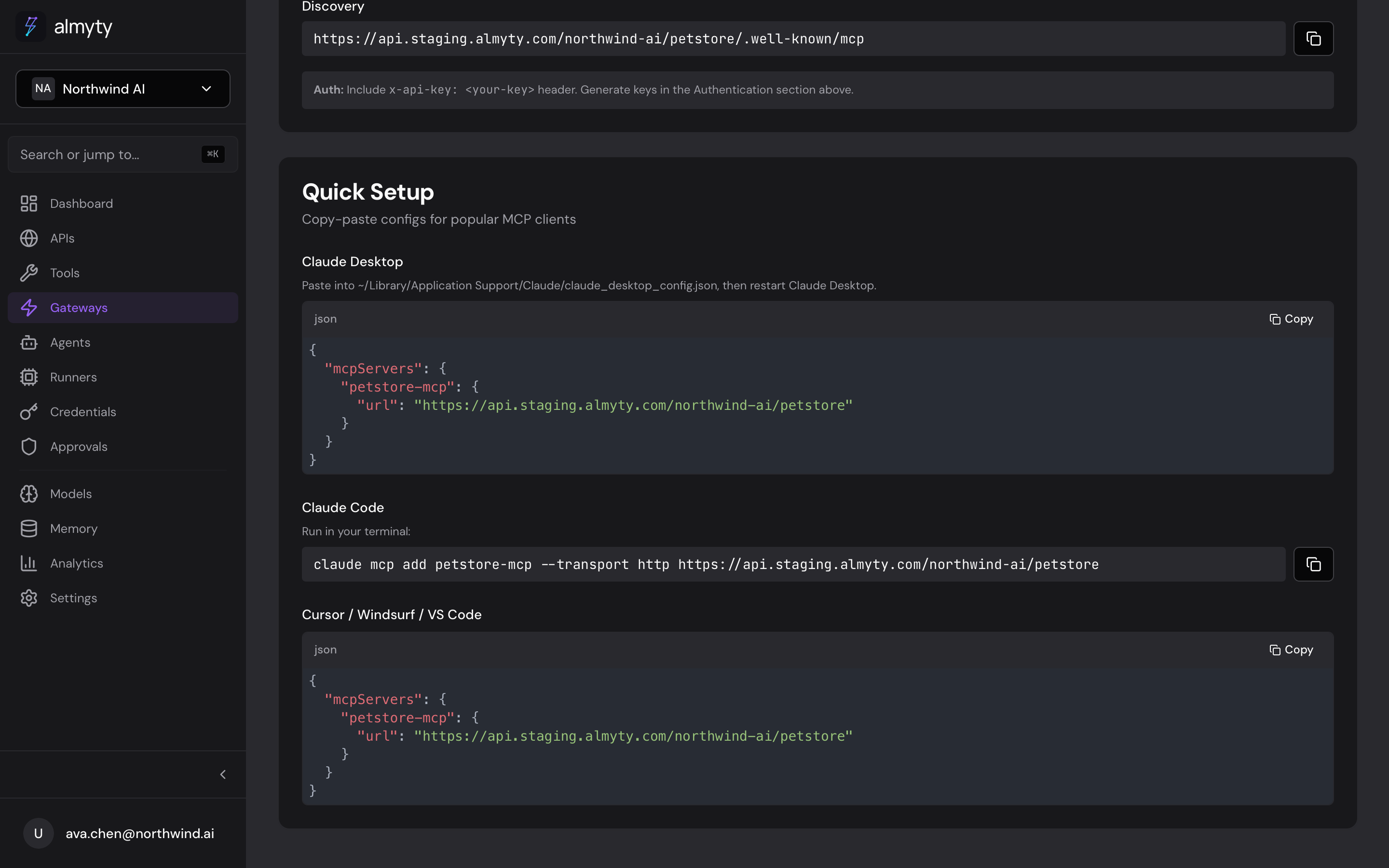 Your API's tools inside Claude Code