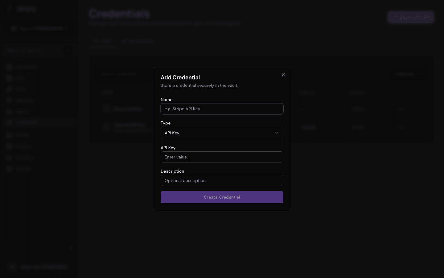 Add credential